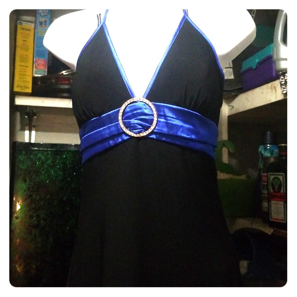 Black and blue taboo dress
